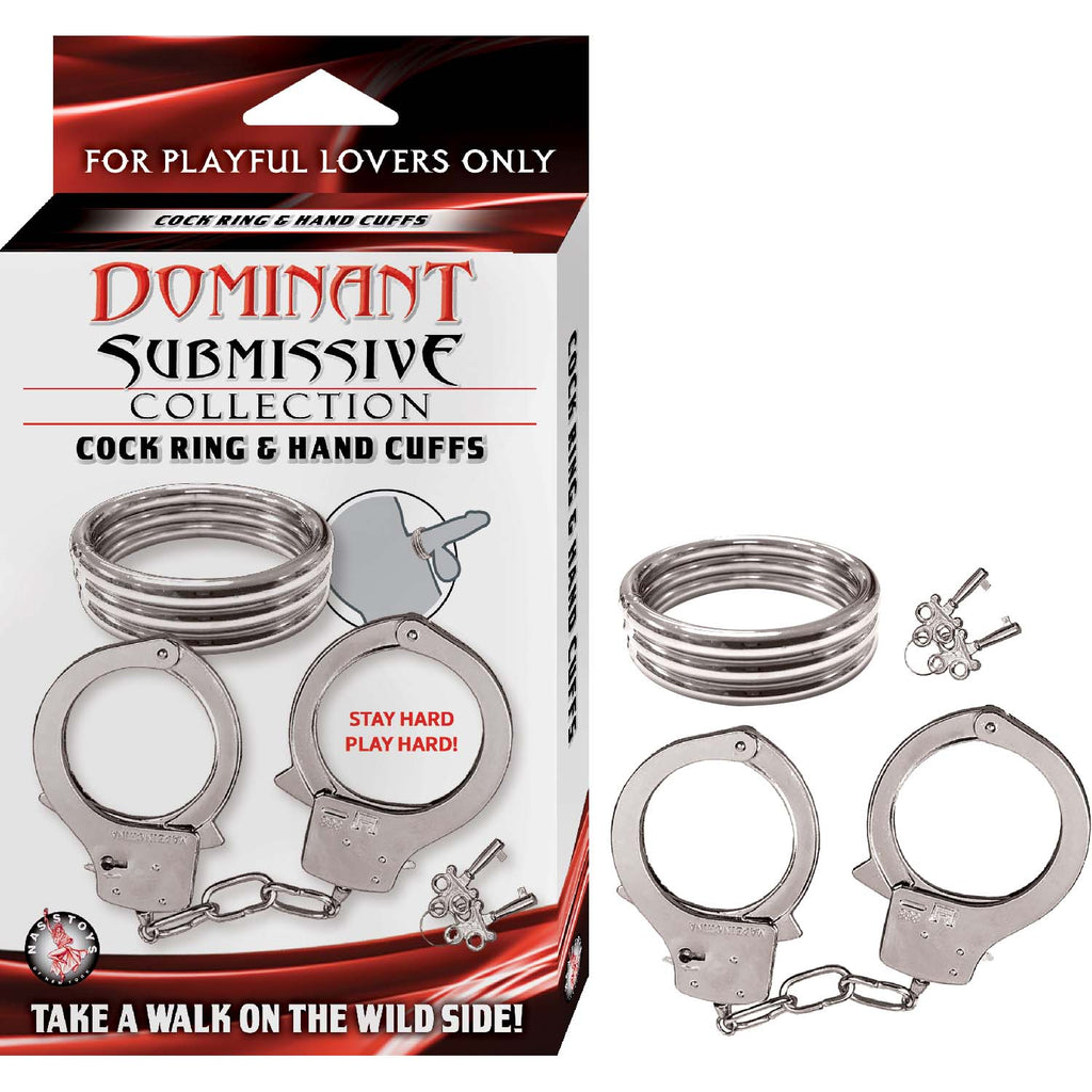 Dominant Submissive Collection Cock Ring and Handcuffs