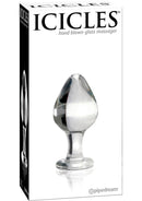 Icicles No 25 Glass Anal Plug - Clear