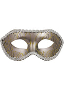 Sex & Mischief Masquerade Mask - Gray Glitter