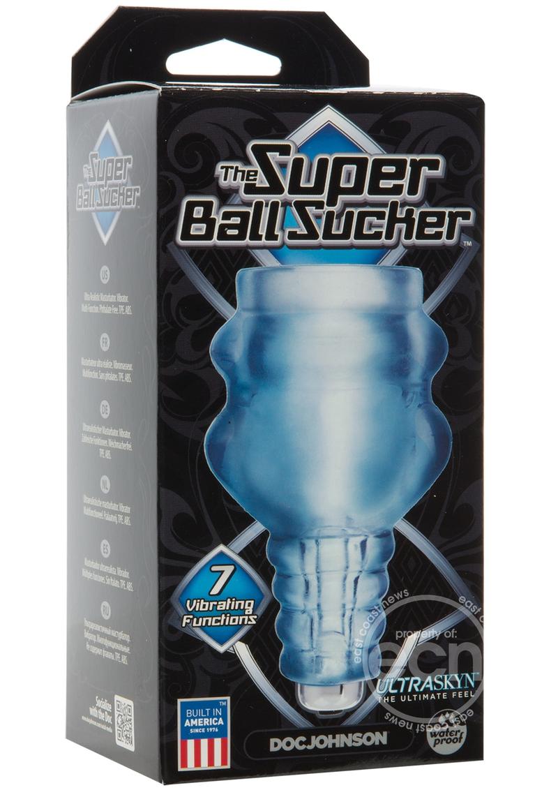 The Super Ball Sucker Vibrating Stroker - Clear