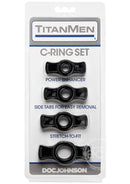 TitanMen C-Rings with Side Tabs 4-Piece Set