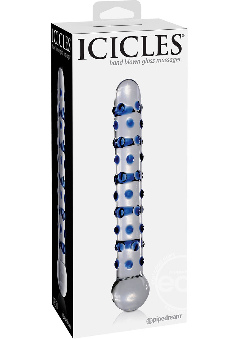 Icicles No 50 Textured Glass Probe - Clear/Blue
