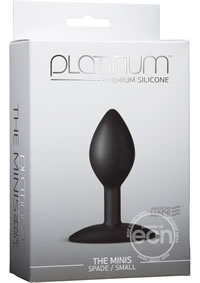 The Minis Platinum Premium Silicone Anal Plugs - Spade Shape