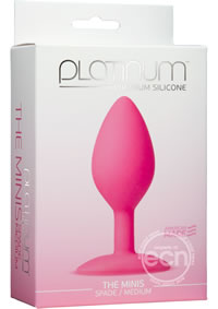 The Minis Platinum Premium Silicone Anal Plugs - Spade Shape
