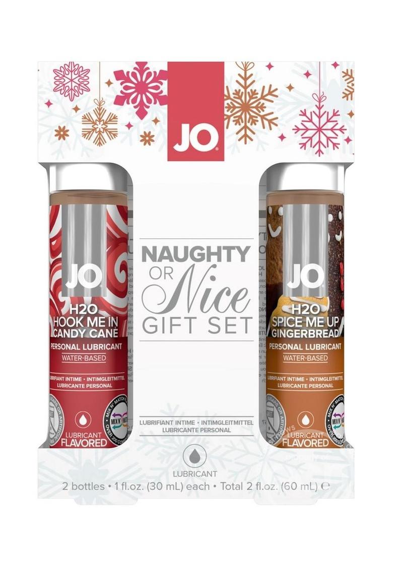 JO - Naughty or Nice Flavored Waterbased Lube Gift Set