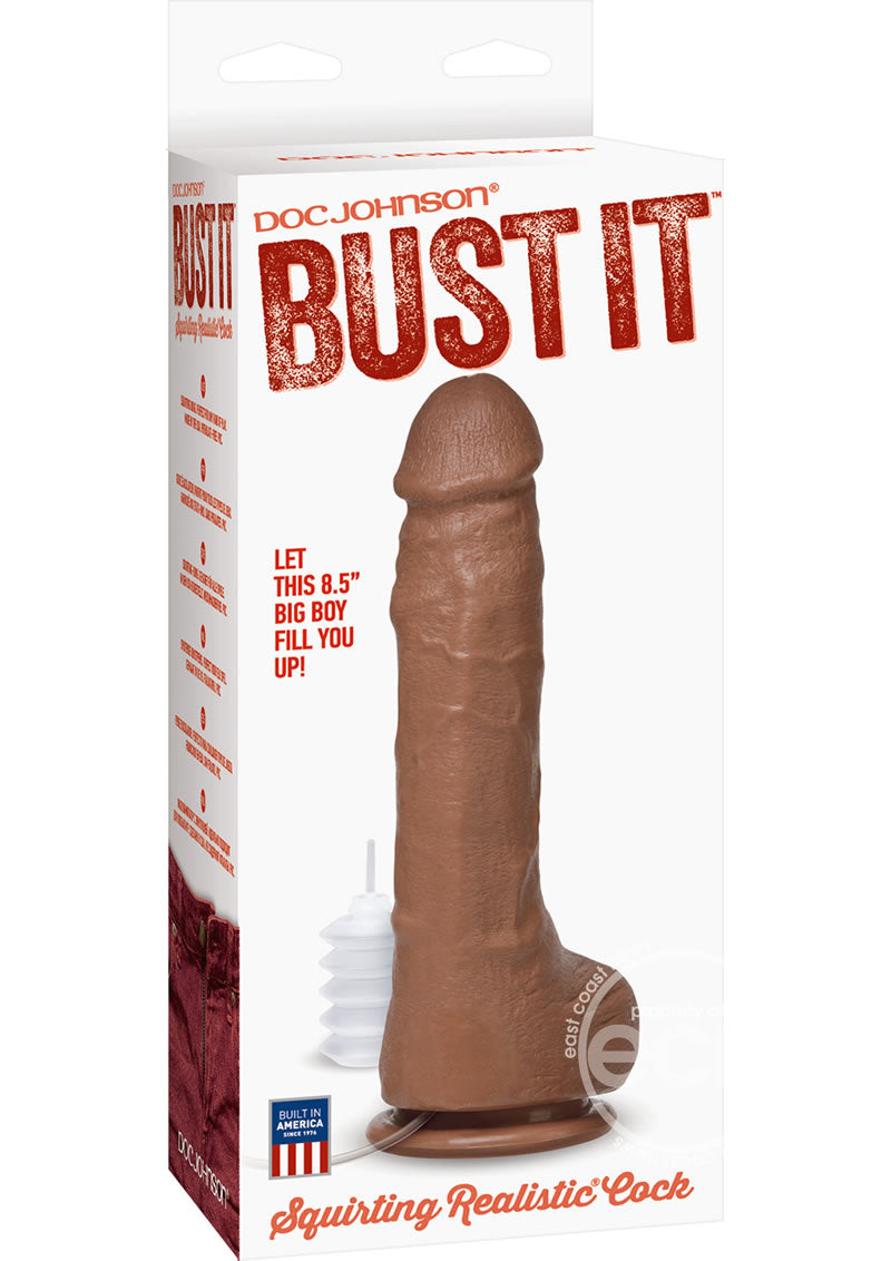 Bust-It Squirting PVC Dildo with Syringe