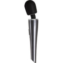 Mighty Metallic Wand Rechargeable Silicone Body Massager - Black
