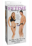 Fetish Fantasy Vibrating Hollow 6" PVC Strap-On with Remote Control 6in