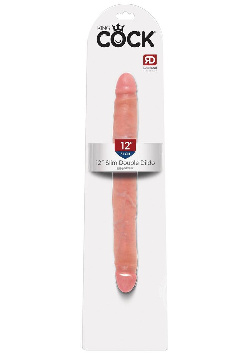 King Cock Slim Double Dildo 12in