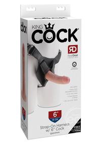 King Cock Strap on Harness with Dildo 6in