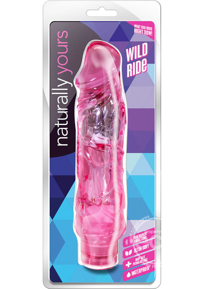 Naturally Yours Wild Ride Vibrating TPE Dildo