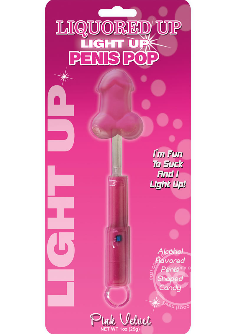 Liquored Up Light-Up Penis Pop - Pink Velvet Flavor