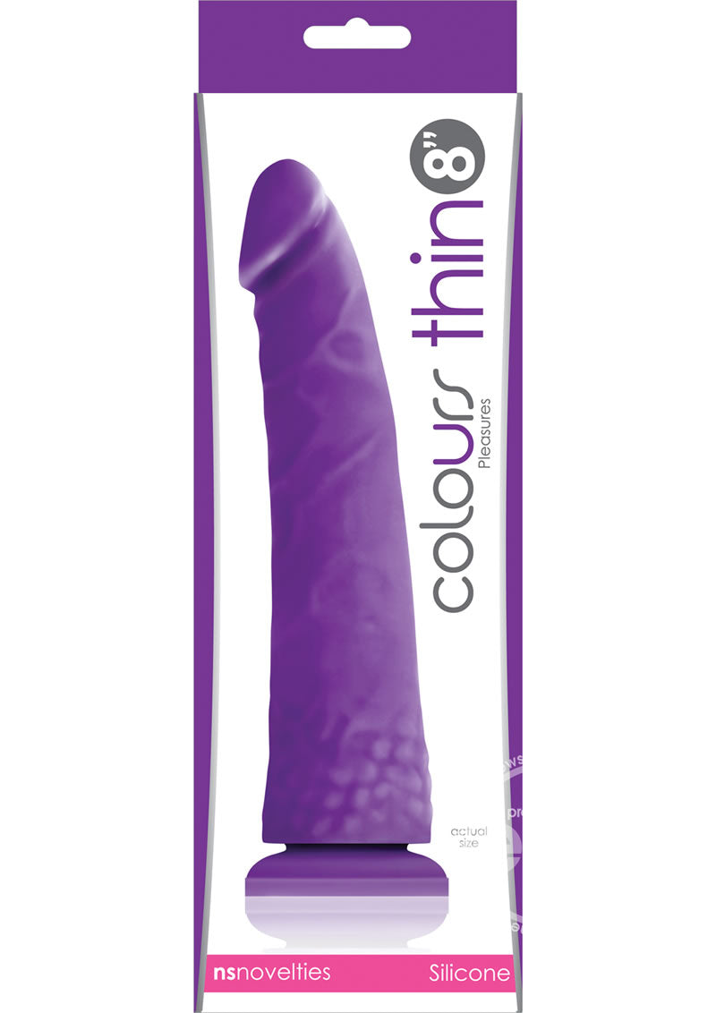 Colours Pleasures 8" Tapered Silicone Dildo with Suction Cup
