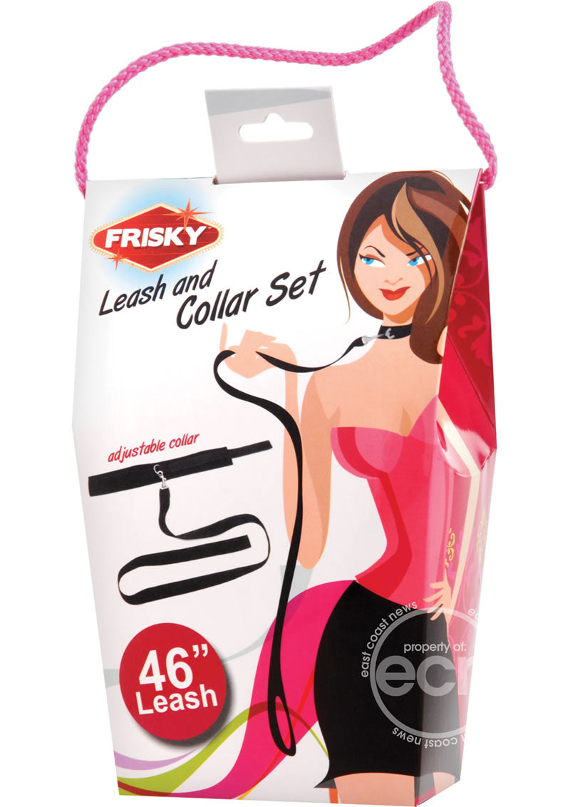 Frisky Neoprene Collar & Leash - Black