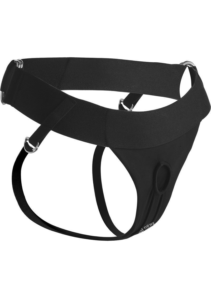 StrapU Avalon Jock-Style Strap-On Harness - Black
