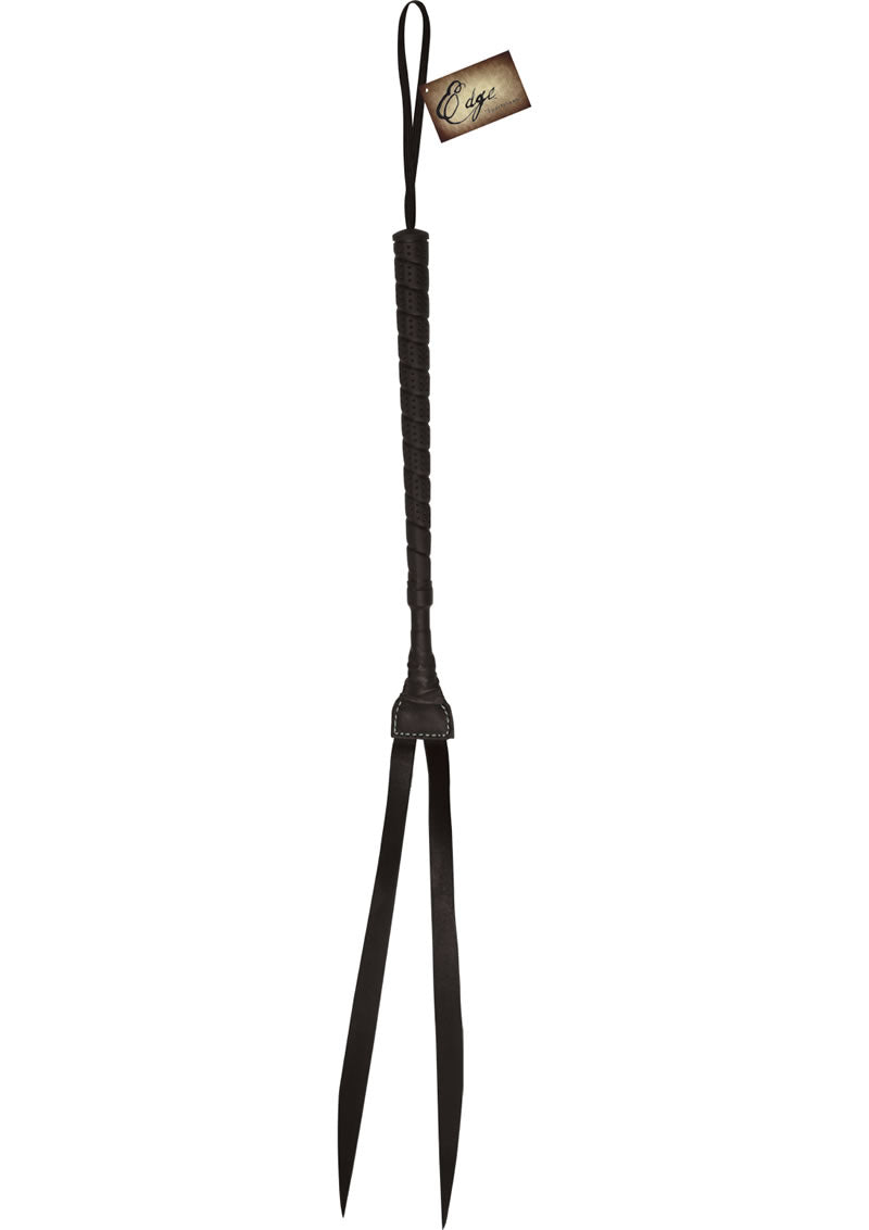 Edge Dragon Kiss Leather Whip 27in - Black
