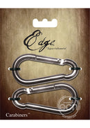 Edge Carabiners Pair - Silver Metal