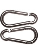 Edge Carabiners Pair - Silver Metal