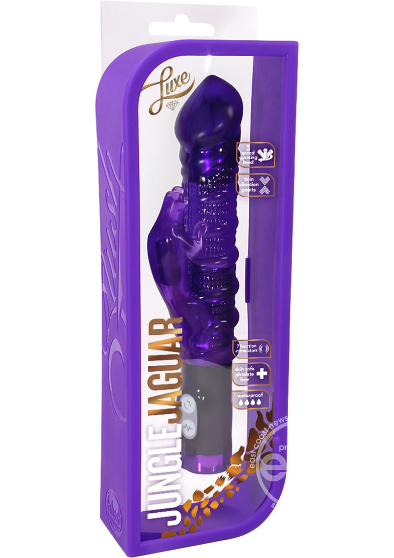 Luxe Jungle Jaguar Jelly Dual Stimulator - Purple