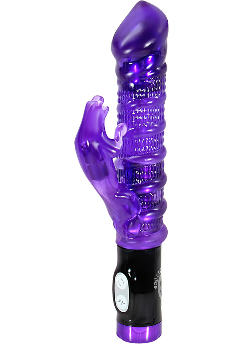 Luxe Jungle Jaguar Jelly Dual Stimulator - Purple