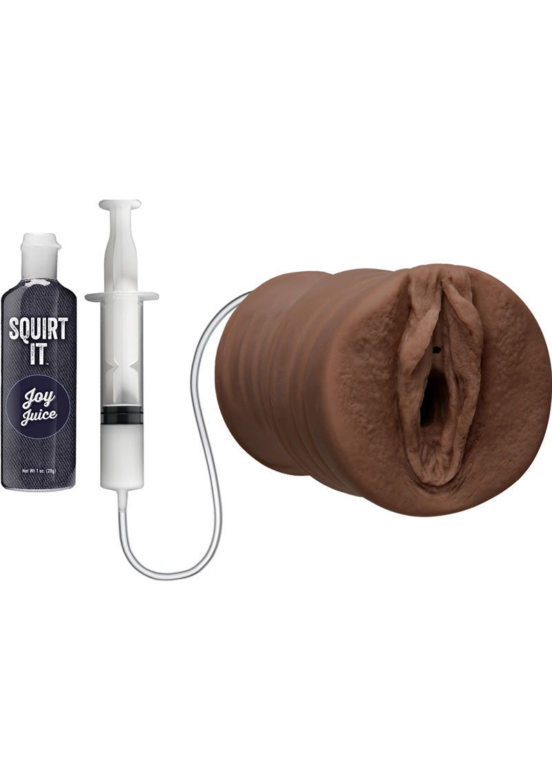 Squirt It! Squirting Pussy Stroker with 1oz Joy Juice and Syringe