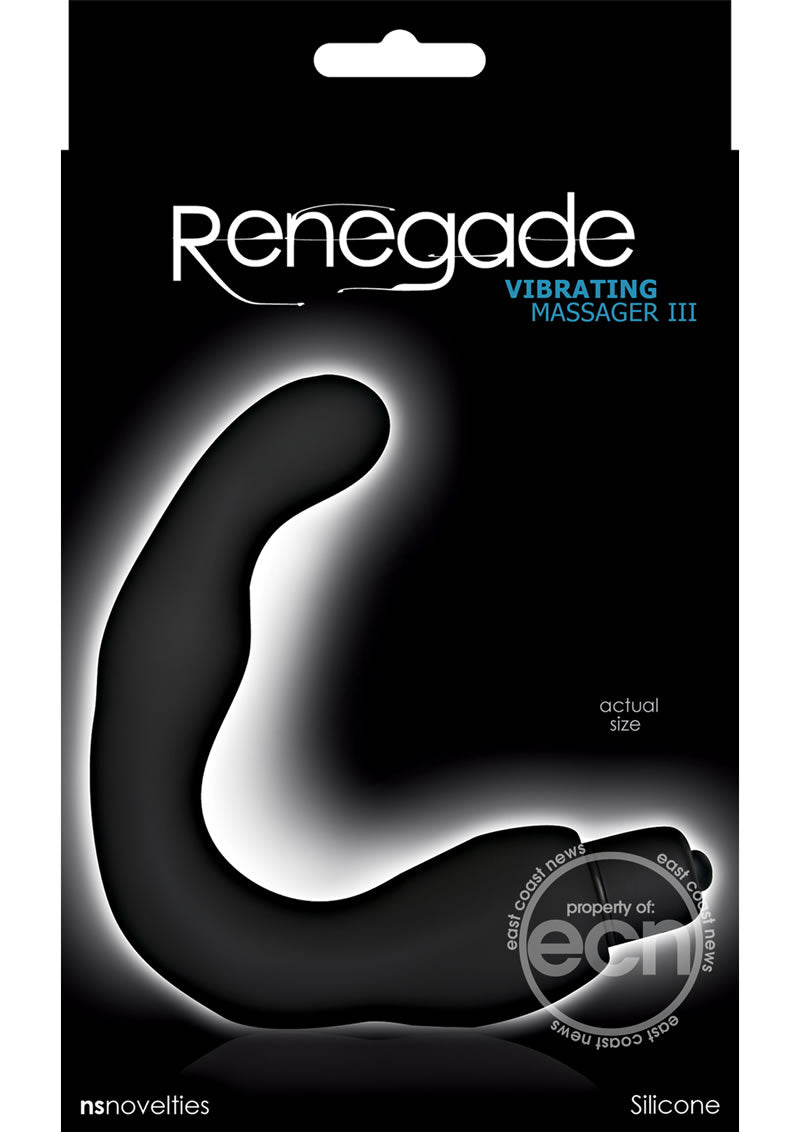 Renegade Vibrating Silicone Prostate Massager III - Black