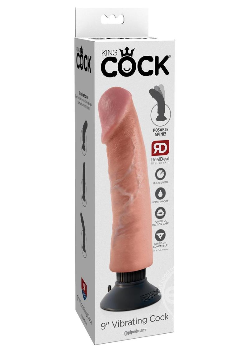 King Cock Vibrating Dildo 9in