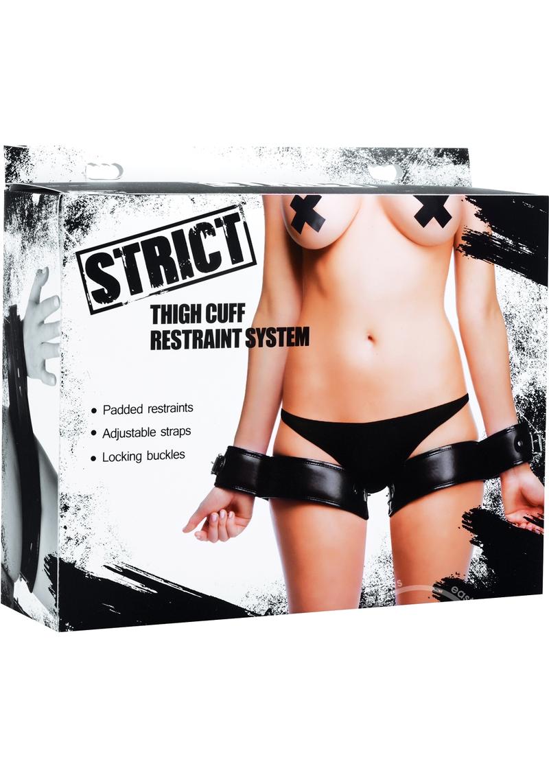 Strict Thigh Cuff Restraint System - Black