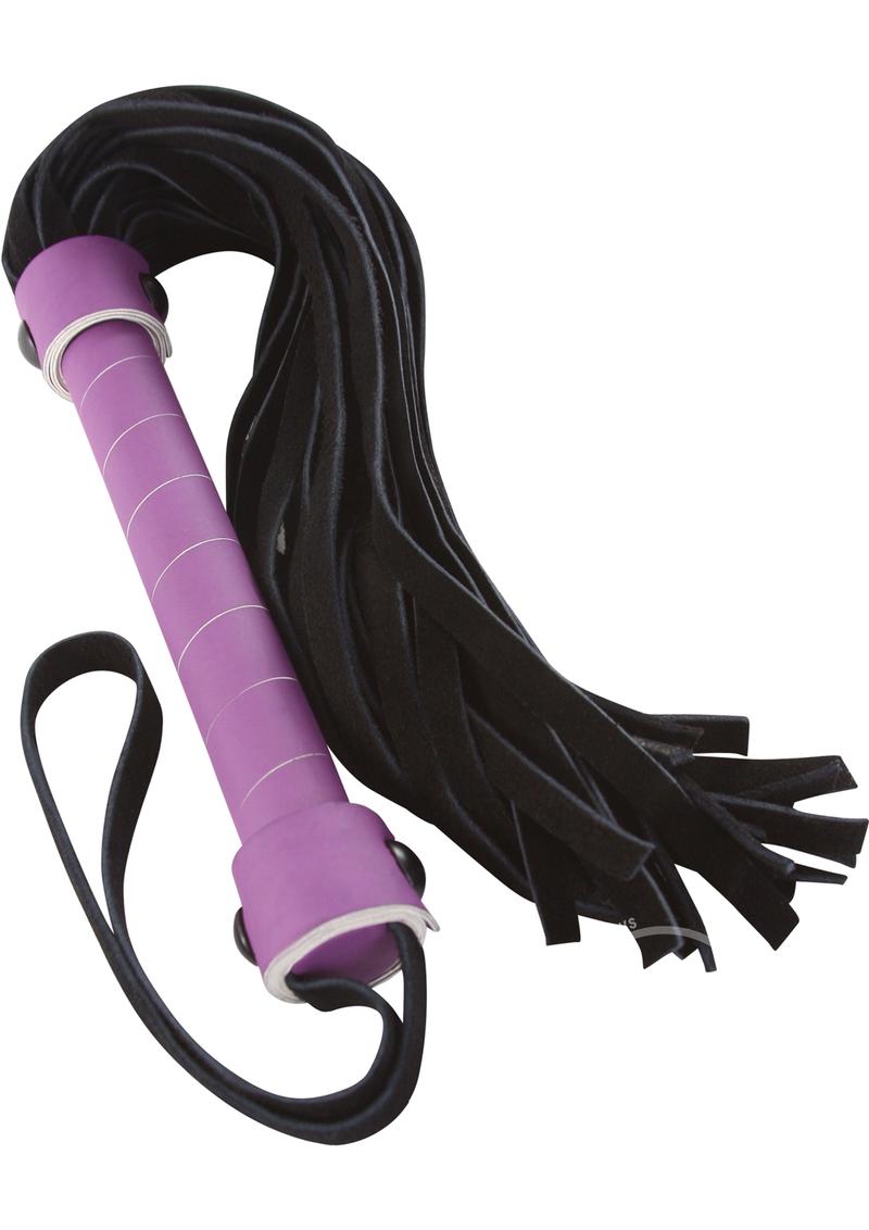 Lust Bondage Soft Flogger - Purple/Black