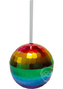Rainbow Disco Ball Cup