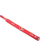 Rouge Plain Leather Adjustable Collar