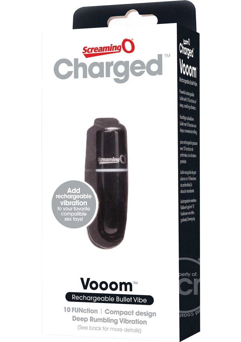 Charged Vooom Rechargeable Rumbly 10-Function Mini Bullet Vibrator