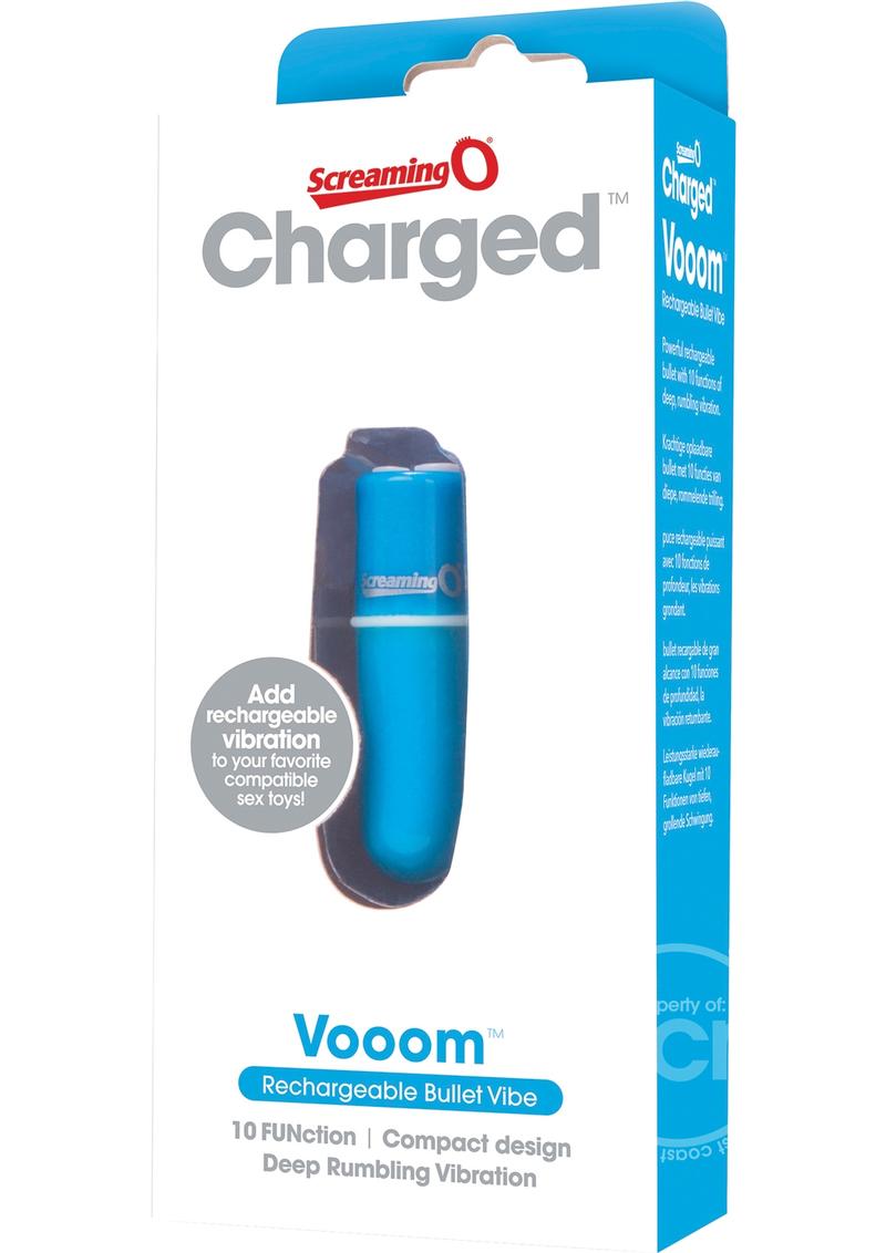 Charged Vooom Rechargeable Rumbly 10-Function Mini Bullet Vibrator