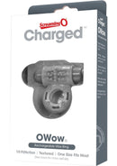 Charged OWow Rechargeable Rumbly 10-Function Vibrating Ring