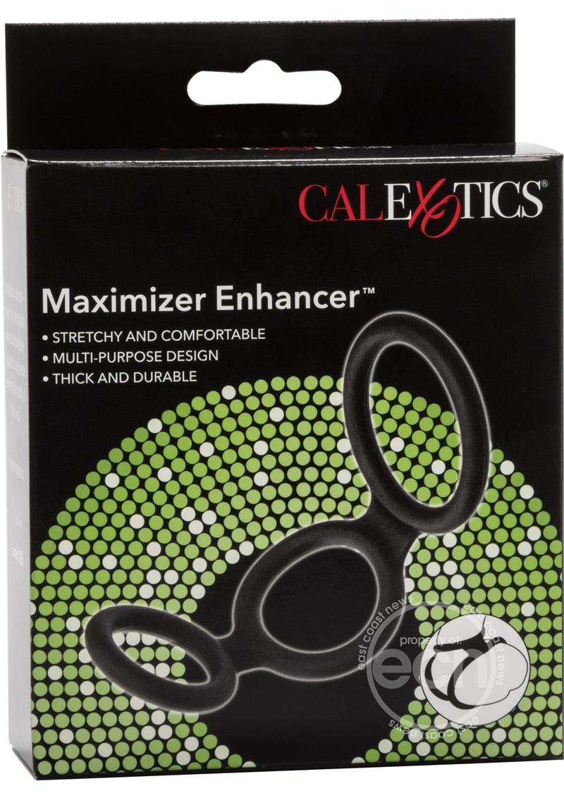 Maximizer Enhancer Line-Form Silicone Multi-Ring - Black