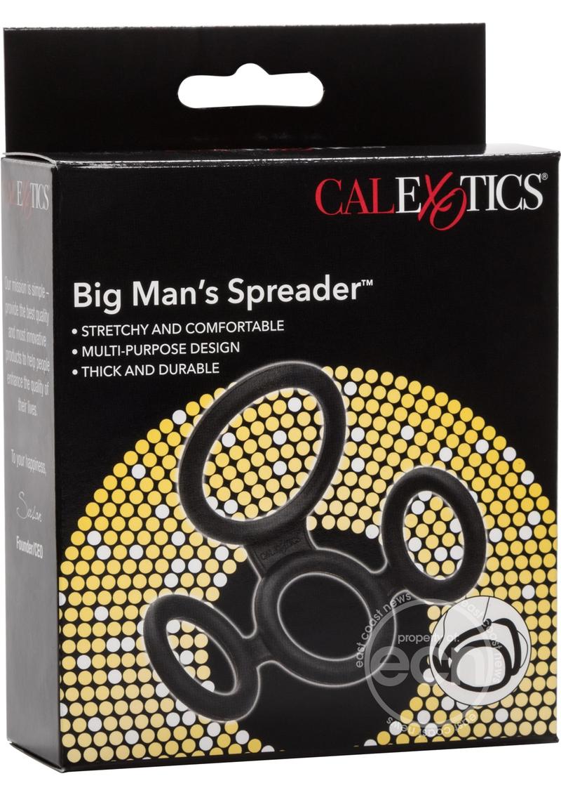 Big Man's Spreader T-Form Silicone Multi-Ring - Black