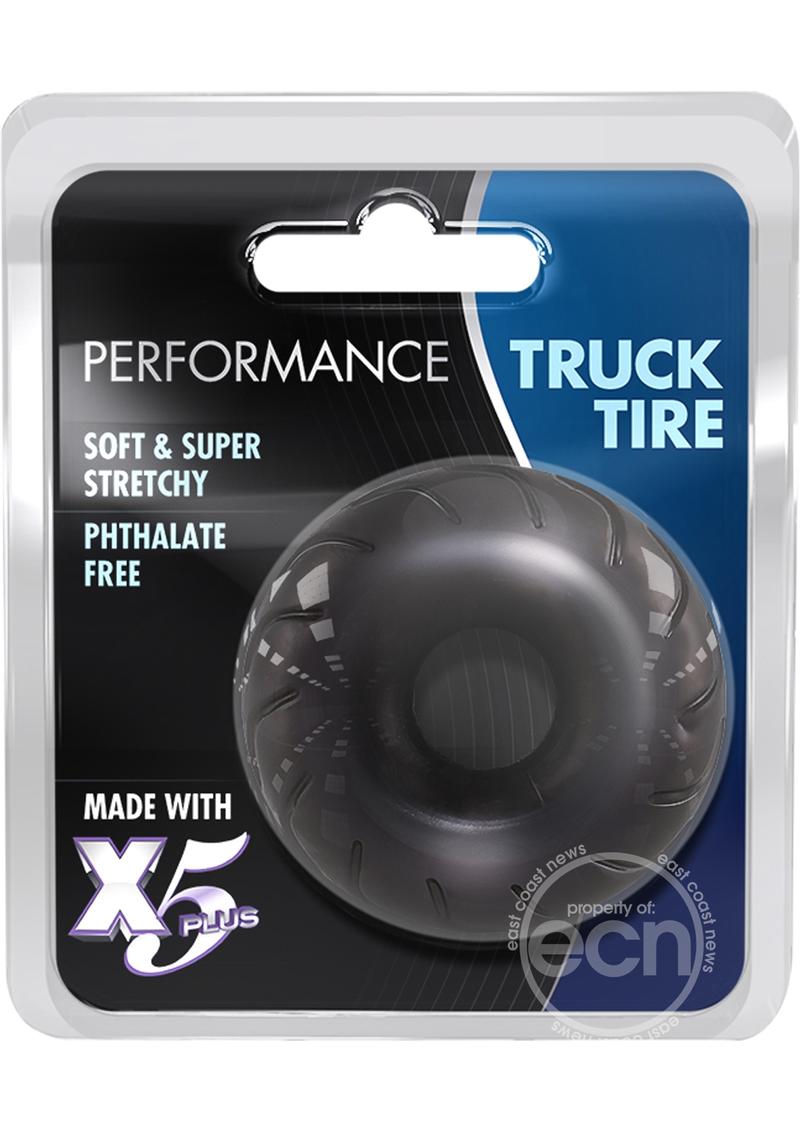 Performance Truck Tire Stretchy Thick Penis Ring - Black