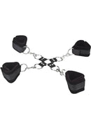 Lux Fetish 5-Piece Soft Cuff Hogtie Set - Black