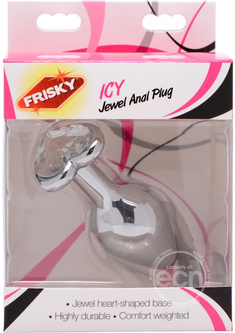 Frisky Icy Jewel Anal Plug - Silver/Clear