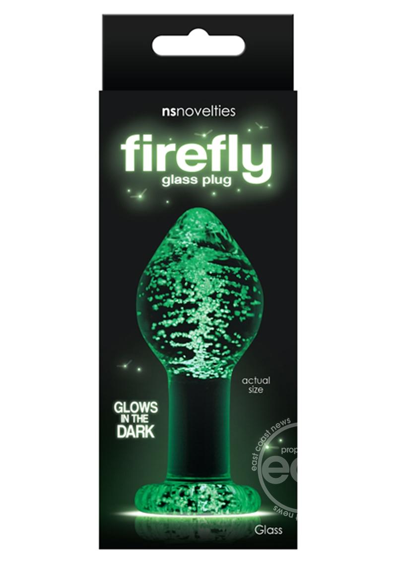 Firefly Glow-in-the-Dark Glass Plugs - Clear