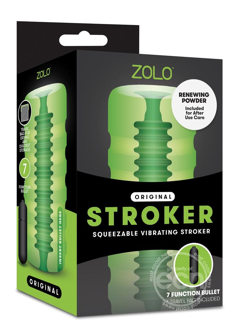 Zolo Original Squeezable Vibrating Stroker - Green
