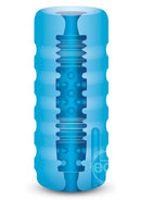 Zolo Backdoor Squeezable Vibrating Stroker - Blue