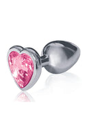 The 9's - The Silver Starter Bejewled Heart Stainless Steel Plug