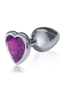 The 9's - The Silver Starter Bejewled Heart Stainless Steel Plug
