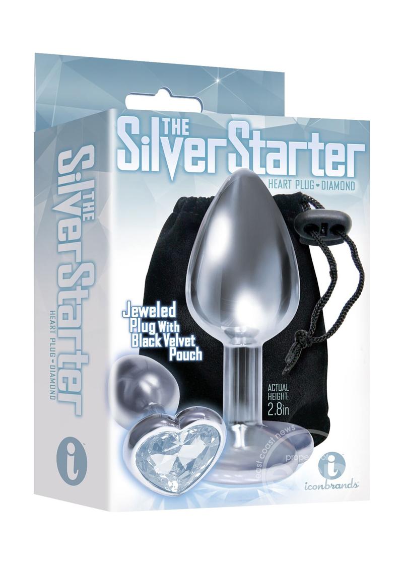 The 9's - The Silver Starter Bejewled Heart Stainless Steel Plug