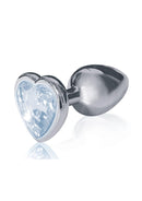The 9's - The Silver Starter Bejewled Heart Stainless Steel Plug