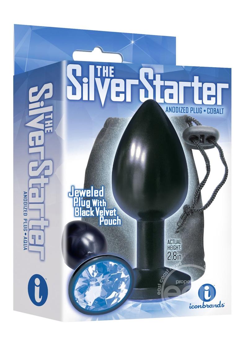 The 9's - The Silver Starter Bejeweled Annodized Stainless Steel Plug