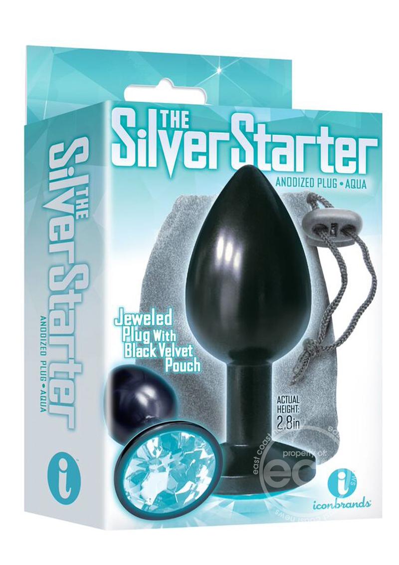 The 9's - The Silver Starter Bejeweled Annodized Stainless Steel Plug