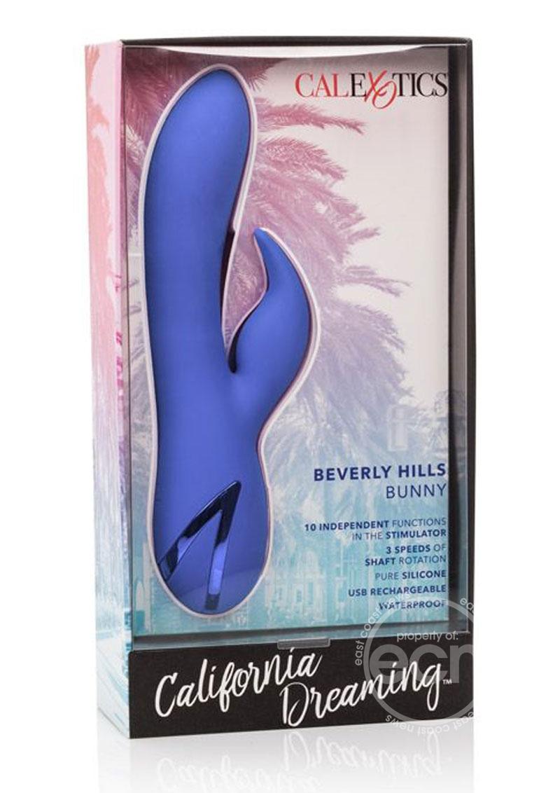 California Dreaming Beverly Hills Bunny Beaded Dual Stimulator - Indigo