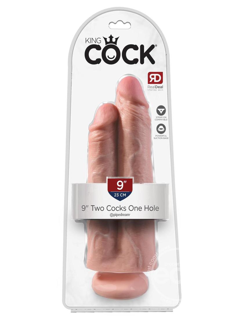 King Cock - Two Cocks One Hole Dildo 9in